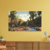 Uitzicht van Palm Springs Canyon Canvas Afdruk (Insitu (Woonkamer))