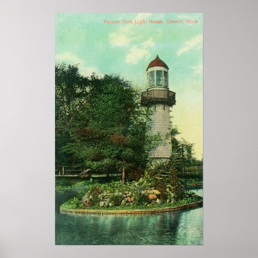 Uitzicht van Palmer Park LighthouseDetroit, MI Poster (Voorkant)