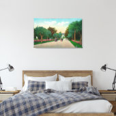 Uitzicht van palmplatform op hoogte van de vlam canvas afdruk (Insitu (Slaapkamer))