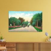 Uitzicht van palmplatform op hoogte van de vlam canvas afdruk (Insitu (Woonkamer))