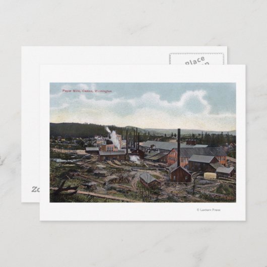 Uitzicht van papierformules vanuit de lucht briefkaart (Voorkant / Achterkant)