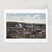 Uitzicht van papierformules vanuit de lucht briefkaart (Voorkant)