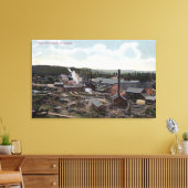 Uitzicht van papierformules vanuit de lucht canvas afdruk (Insitu (Woonkamer))