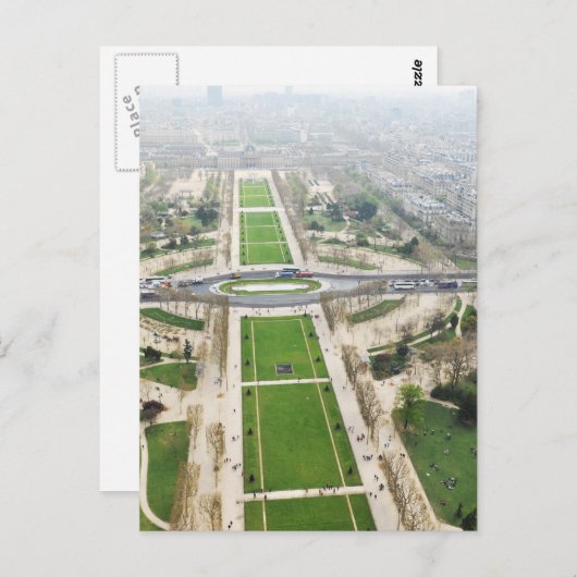 Uitzicht van Parijs Briefkaart (Voorkant / Achterkant)