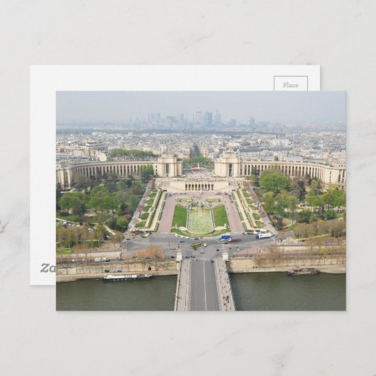 Uitzicht van Parijs Briefkaart (Voorkant / Achterkant)