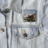 Uitzicht van Parijs, de Seine of l'Estacade, 1853 Vierkante Button 5,1 Cm (In situ)