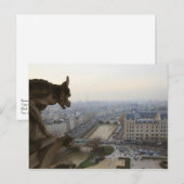 Uitzicht van Parijs met Gargoyle Notre Dame de Par Briefkaart (Voorkant / Achterkant)