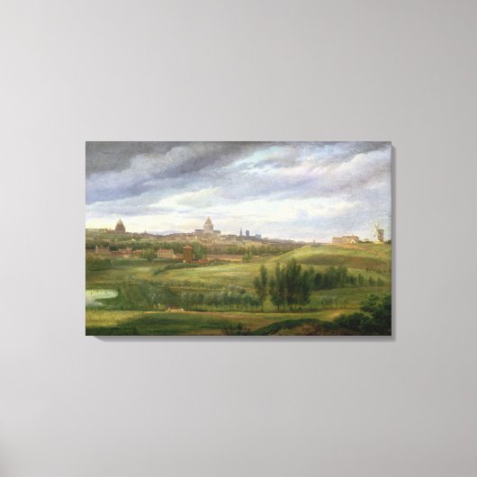 Uitzicht van Parijs uit Butte aux Cailles, Gentill Canvas Afdruk (Voorkant)