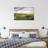 Uitzicht van Parijs uit Butte aux Cailles, Gentill Canvas Afdruk (Insitu (Slaapkamer))