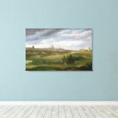Uitzicht van Parijs uit Butte aux Cailles, Gentill Canvas Afdruk (Insitu (Houten vloer))