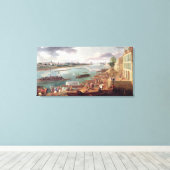Uitzicht van Parijs van de Quai de la Rapee Canvas Afdruk (Insitu (Houten vloer))