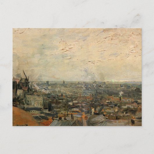 Uitzicht van Parijs van Montmartre door Vincent va Briefkaart (Voorkant)