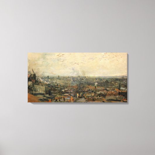 Uitzicht van Parijs van Montmartre door Vincent va Canvas Afdruk (Voorkant)