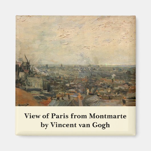 Uitzicht van Parijs van Montmartre door Vincent va Magneet (Voorkant)