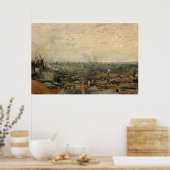 Uitzicht van Parijs van Montmartre door Vincent va Poster (Keuken)
