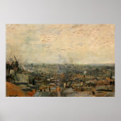 Uitzicht van Parijs van Montmartre door Vincent va Poster (Voorkant)