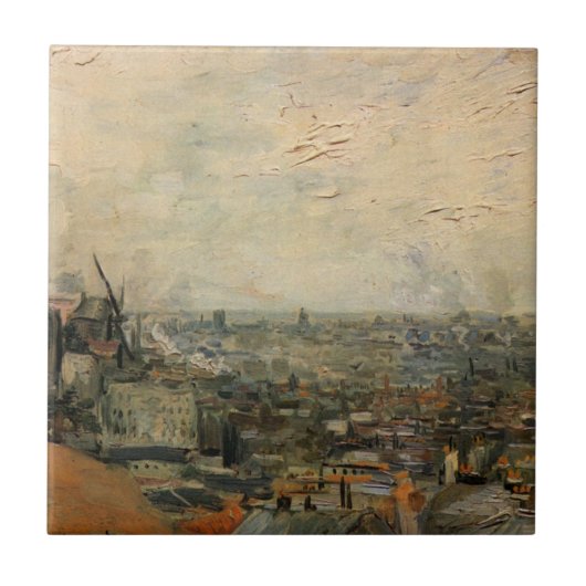 Uitzicht van Parijs van Montmartre door Vincent va Tegeltje (Voorkant)