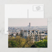 Uitzicht van Parijs van Montmartre Hill Briefkaart (Voorkant / Achterkant)