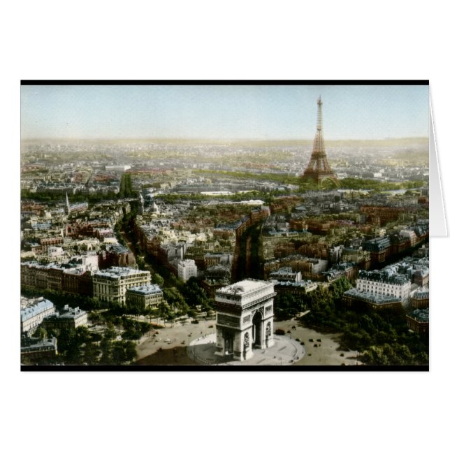Uitzicht van Parijs, Vintage Frankrijk (Voorkant Horizontaal)