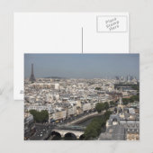 uitzicht van PARIS vanuit de lucht Briefkaart (Voorkant / Achterkant)