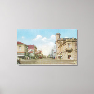 Uitzicht van Park Street Alameda, CA Canvas Afdruk