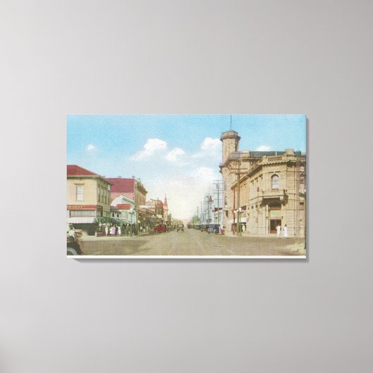 Uitzicht van Park Street Alameda, CA Canvas Afdruk (Voorkant)
