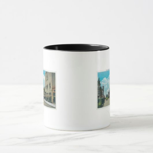 Uitzicht van Park Street Alameda, CA Mok (Midden)