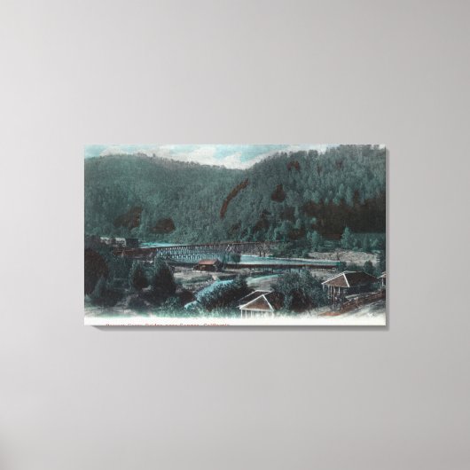 Uitzicht van Parrott Ferry BridgeSonora, CA Canvas Afdruk (Voorkant)