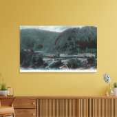 Uitzicht van Parrott Ferry BridgeSonora, CA Canvas Afdruk (Insitu (Woonkamer))