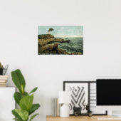 Uitzicht van Peaks en de Paar Tree Poster (Thuiskantoor)