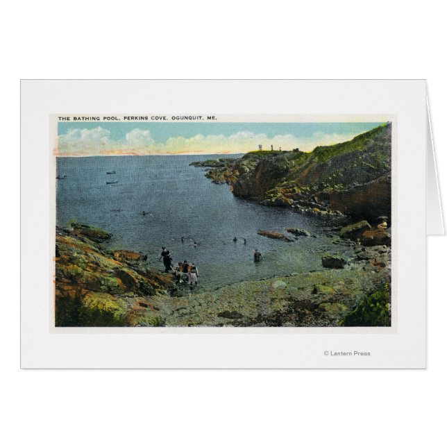 Uitzicht van Perkins Cove, Zwemende Scene (Voorkant Horizontaal)