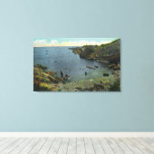 Uitzicht van Perkins Cove, Zwemende Scene Canvas Afdruk (Insitu (Houten vloer))
