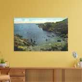 Uitzicht van Perkins Cove, Zwemende Scene Canvas Afdruk (Insitu (Woonkamer))