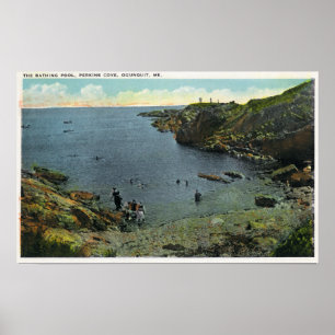 Uitzicht van Perkins Cove, Zwemende Scene Poster