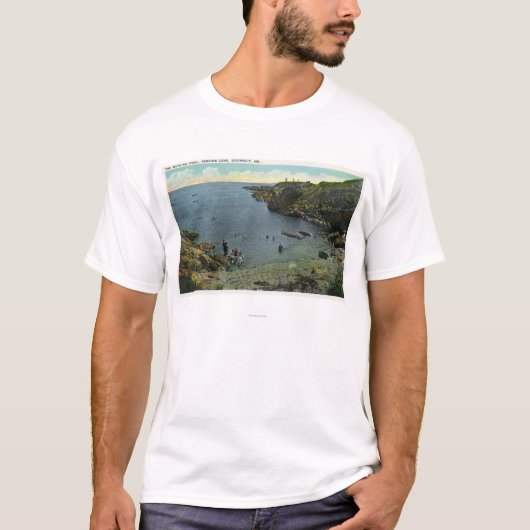 Uitzicht van Perkins Cove, Zwemende Scene T-shirt (Voorkant)
