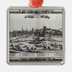 Uitzicht van Perpignan, Zuid-Frankrijk, c.1645 Metalen Ornament