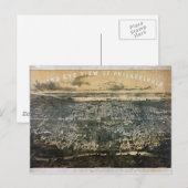 Uitzicht van Philadelphia Pennsylvania 1868 Briefkaart (Voorkant / Achterkant)
