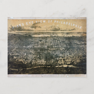 Uitzicht van Philadelphia Pennsylvania 1868 Briefkaart