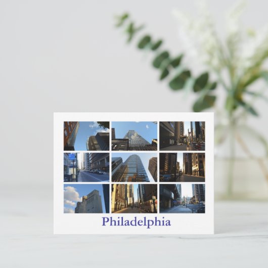 Uitzicht van Philadephia Briefkaart (Staand voorkant)