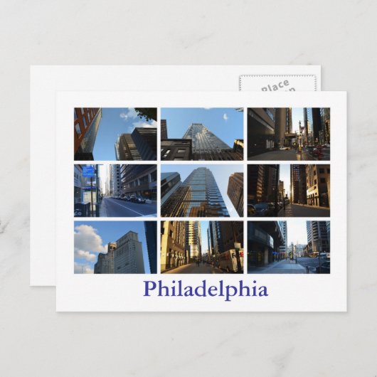 Uitzicht van Philadephia Briefkaart (Voorkant / Achterkant)