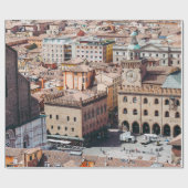 Uitzicht van Piazza Maggiore Square en San Petr Cadeaupapier (Vlak)