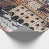 Uitzicht van Piazza Maggiore Square en San Petr Cadeaupapier (Hoek)