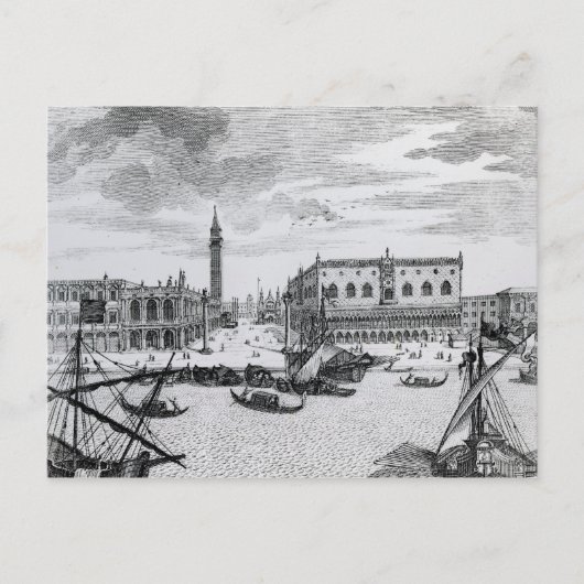 Uitzicht van Piazza San Marco uit de Bacino, Venet Briefkaart (Voorkant)