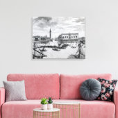 Uitzicht van Piazza San Marco uit de Bacino, Venet Canvas Afdruk (Insitu (Woonkamer))