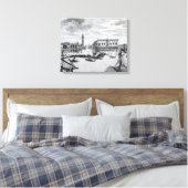 Uitzicht van Piazza San Marco uit de Bacino, Venet Canvas Afdruk (Insitu (Slaapkamer))