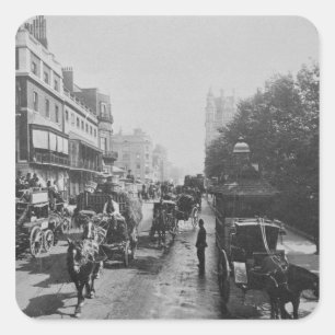 Uitzicht van Piccadilly, c.1900 Vierkante Sticker