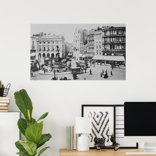 Uitzicht van Piccadilly Circus, c. 1900 Poster (Thuiskantoor)