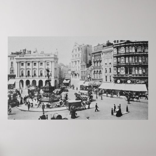 Uitzicht van Piccadilly Circus, c. 1900 Poster (Voorkant)