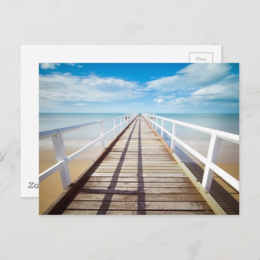 Uitzicht van Pier over Zee Briefkaart (Voorkant / Achterkant)