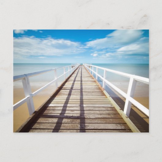 Uitzicht van Pier over Zee Briefkaart (Voorkant)